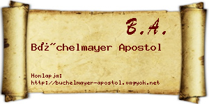 Büchelmayer Apostol névjegykártya